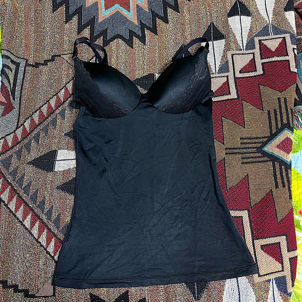 Spanx Red Hot Cami Bust Support Tank Shapewear Adjustable and Crossover Option